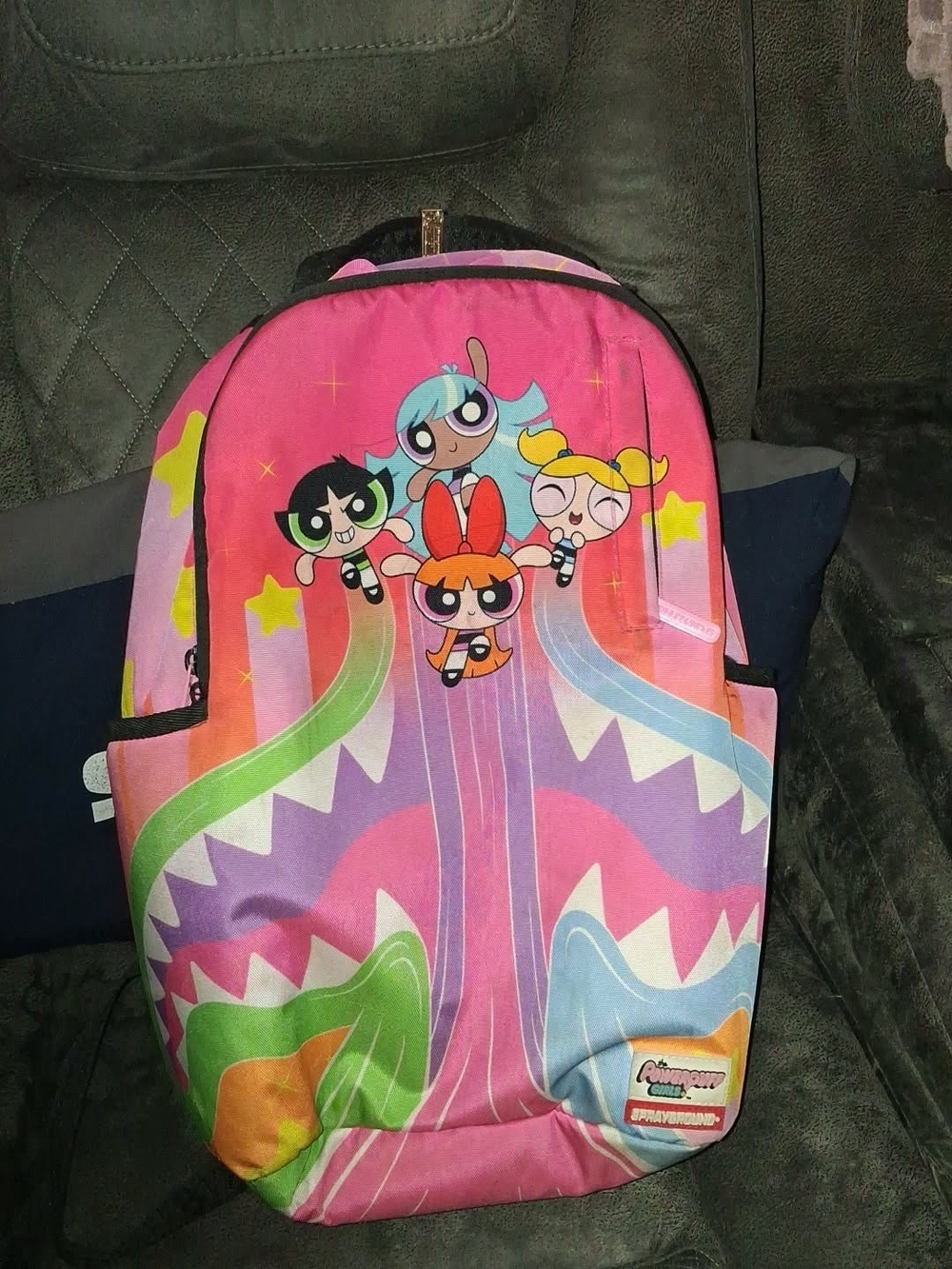 Sprayground x Power Puff Girls Sharkmouth Flying Trails Busting Out (DLXSR) Back